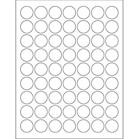 Officespace 1 in. White Circle Laser Labels, 6300PK OF2821288